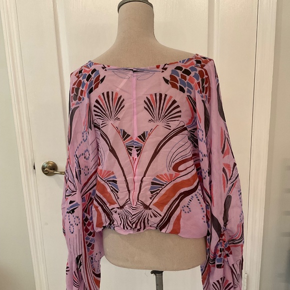 Free People Violet Long Sleeves Top Size L - Picture 5 of 8